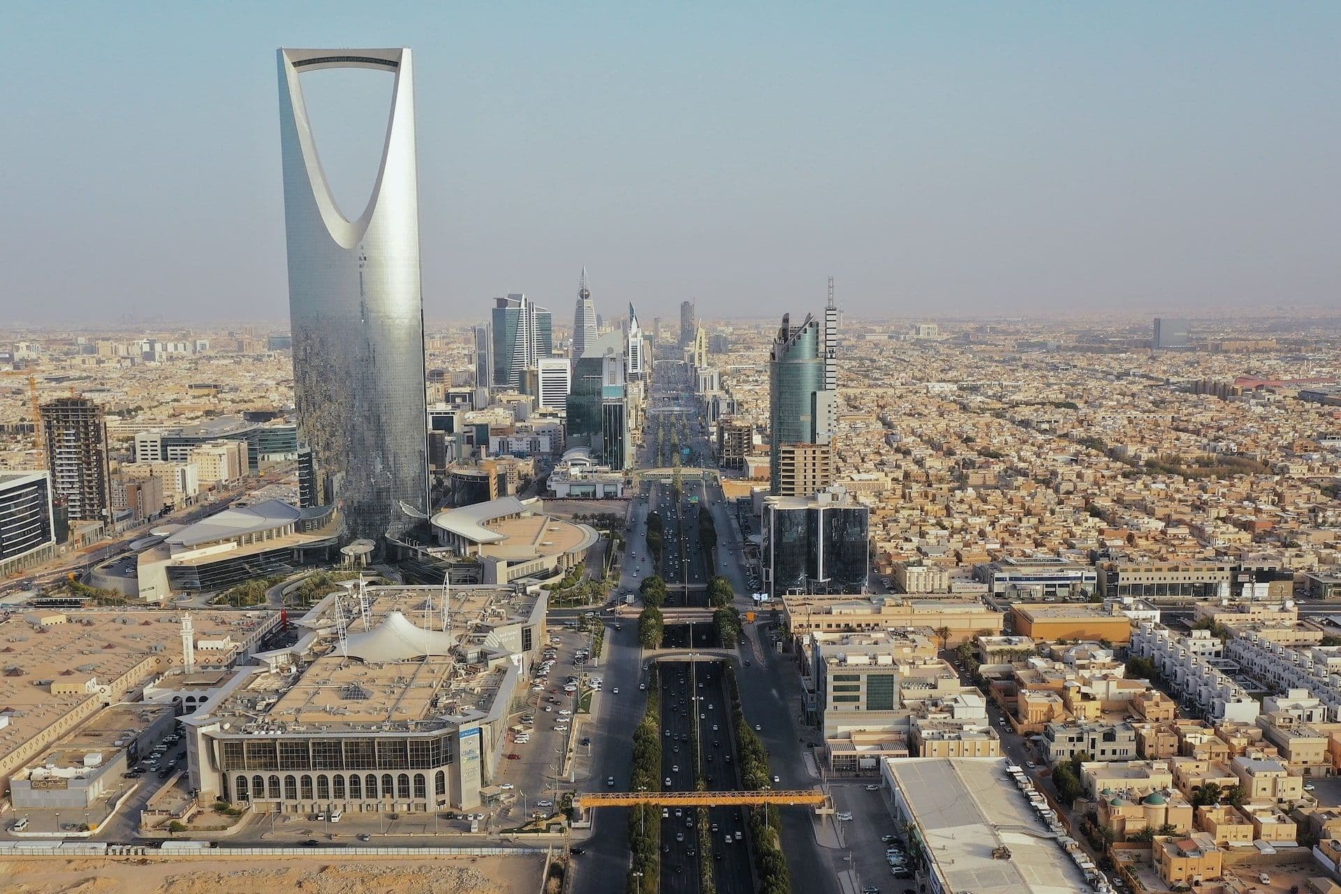 Riyadh skyline at dusk